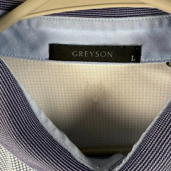 Greyson Performance Golf Polo Blue Large - Picture 2 of 5